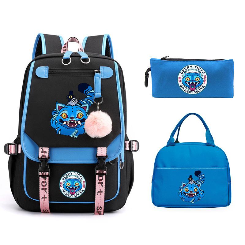 The Witch Hunter Girl Group Has the Same Peripheral Cartoon Korean Version Schoolbag Set, Cross-border Campus Trend, Primary and Secondary School