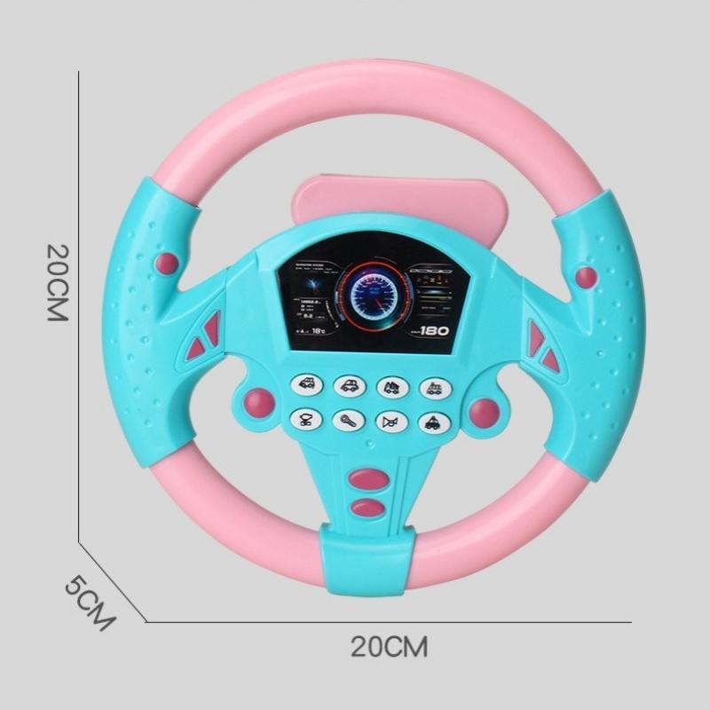 Eletric Simulation Steering Wheel Toy Simulate Driving Car Light Sound Musical Baby Kids Educational Vocal Toys  for Children
