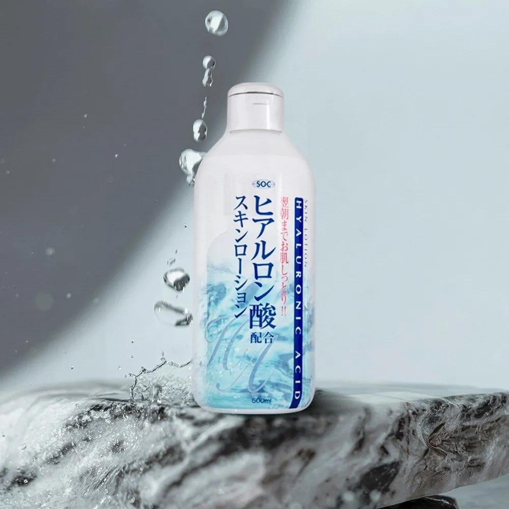 Large 500ml Japanese Hyaluronic Acid All-in-One Toner, a moisturizing skin lotion for men and women of all ages