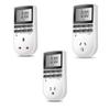 Digital 7/24 Hour Timer Countdown Plug Socket Electrical Plug Timer with ON/Off Daily Programs Anti-Theft Random Mode