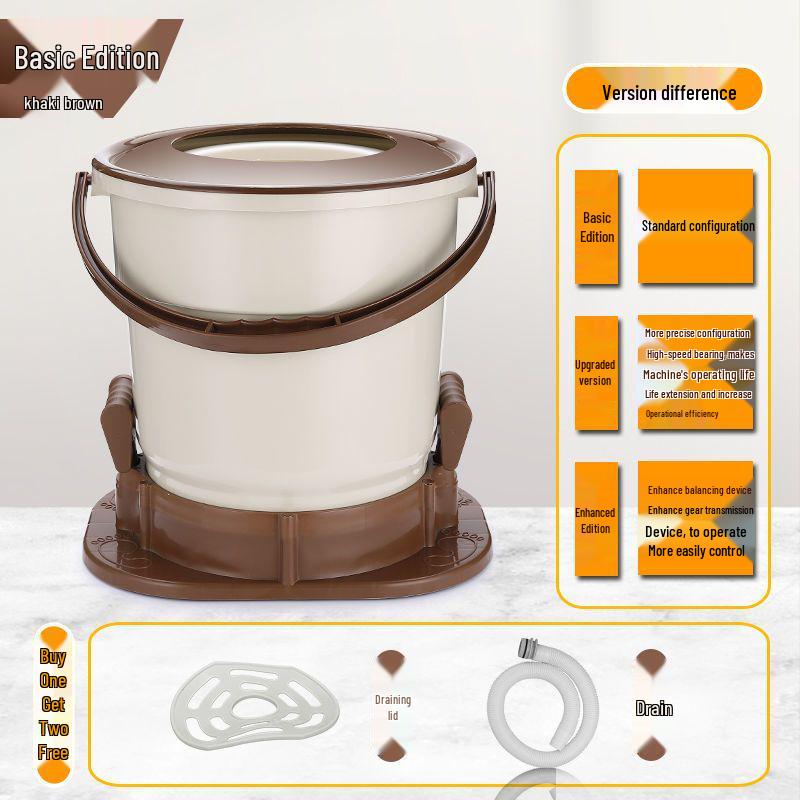 

Manual Spin Dryer, No Electricity, Compact, Student Dormitory, Clothes Dehydrator, Household Water Bucket.
