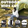Aufladen Wide Size Camping Lightweight Camping Compact 80cm Width x 210cm Designed by a Japanese Company Cot, Cot/Bed, 2-Way, Length, (Black)