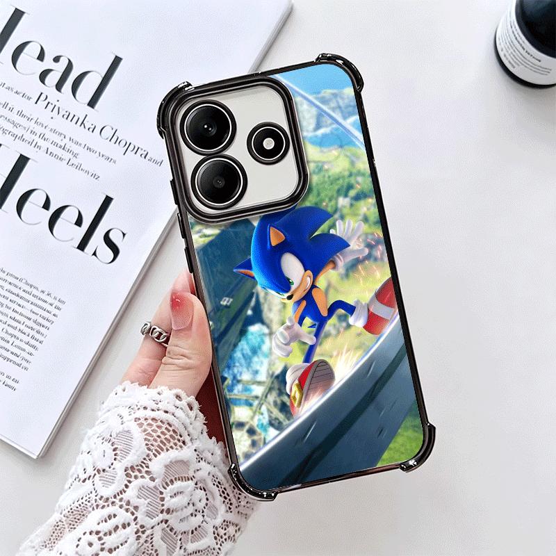 Super S-Sonics Cartoon Soft Phone Case For Xiaomi Redmi Note 14 15 Pro Plus 13 12 11S 11T 5G 10 9S 9 Plating Anti-Fall Fundas
