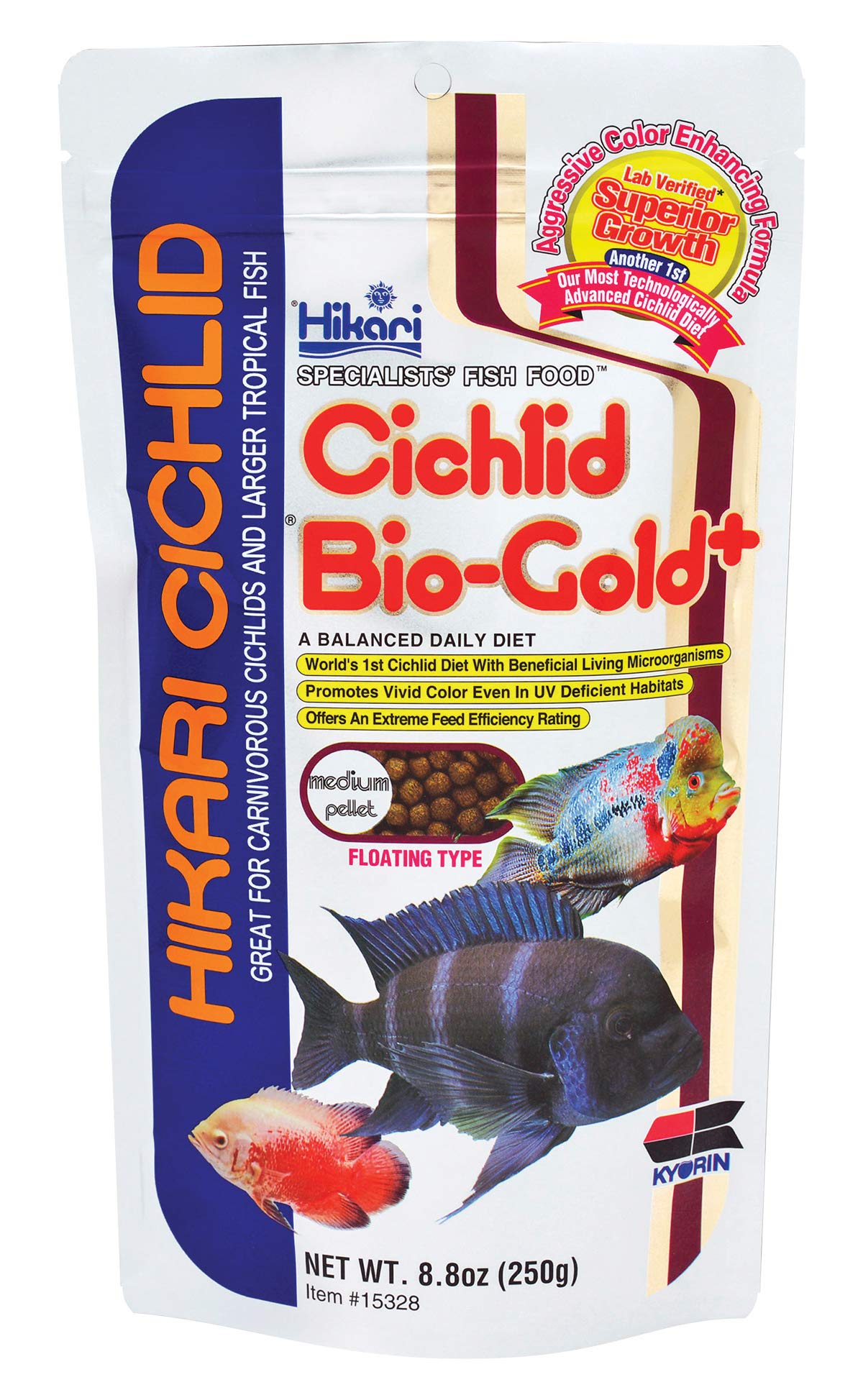 

Hikari Cichlid Bio Gold, Средний, 250 г (х 1)