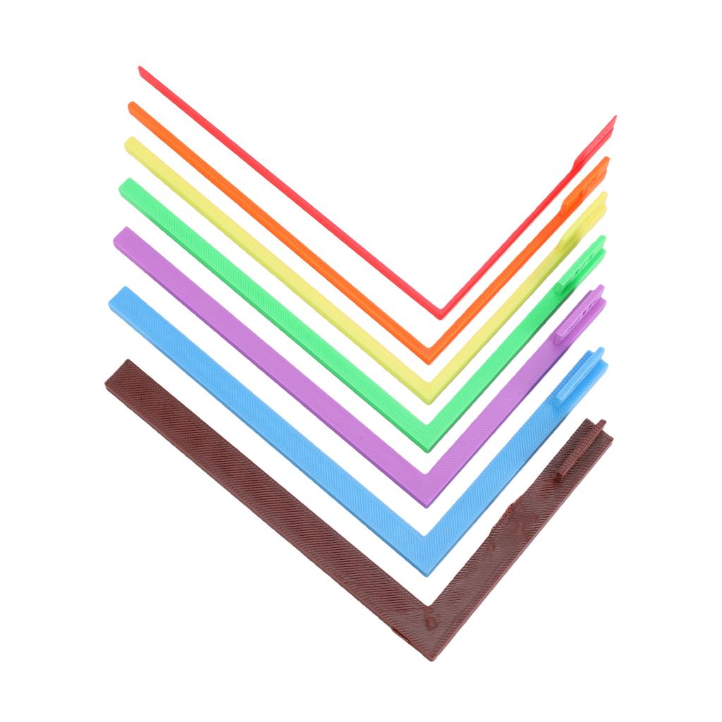 7pcs Paper Alignment Guides with Storage Case Color Coded Precision Layering Matting Spacer