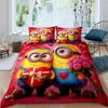 Popular Cartoon Character (Minions) Printed Bedding Set — Duvet Cover Set — Deluxe Gift for Teen Girls, Twin/Single, and Kids