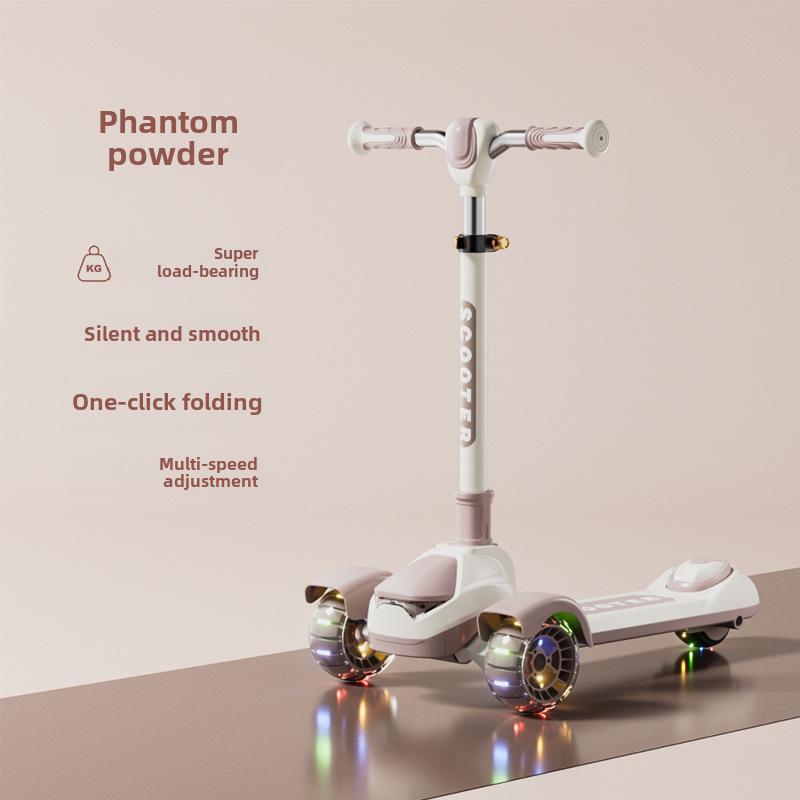 Flashing Three-Wheeled Foldable Kids Scooter for Teens