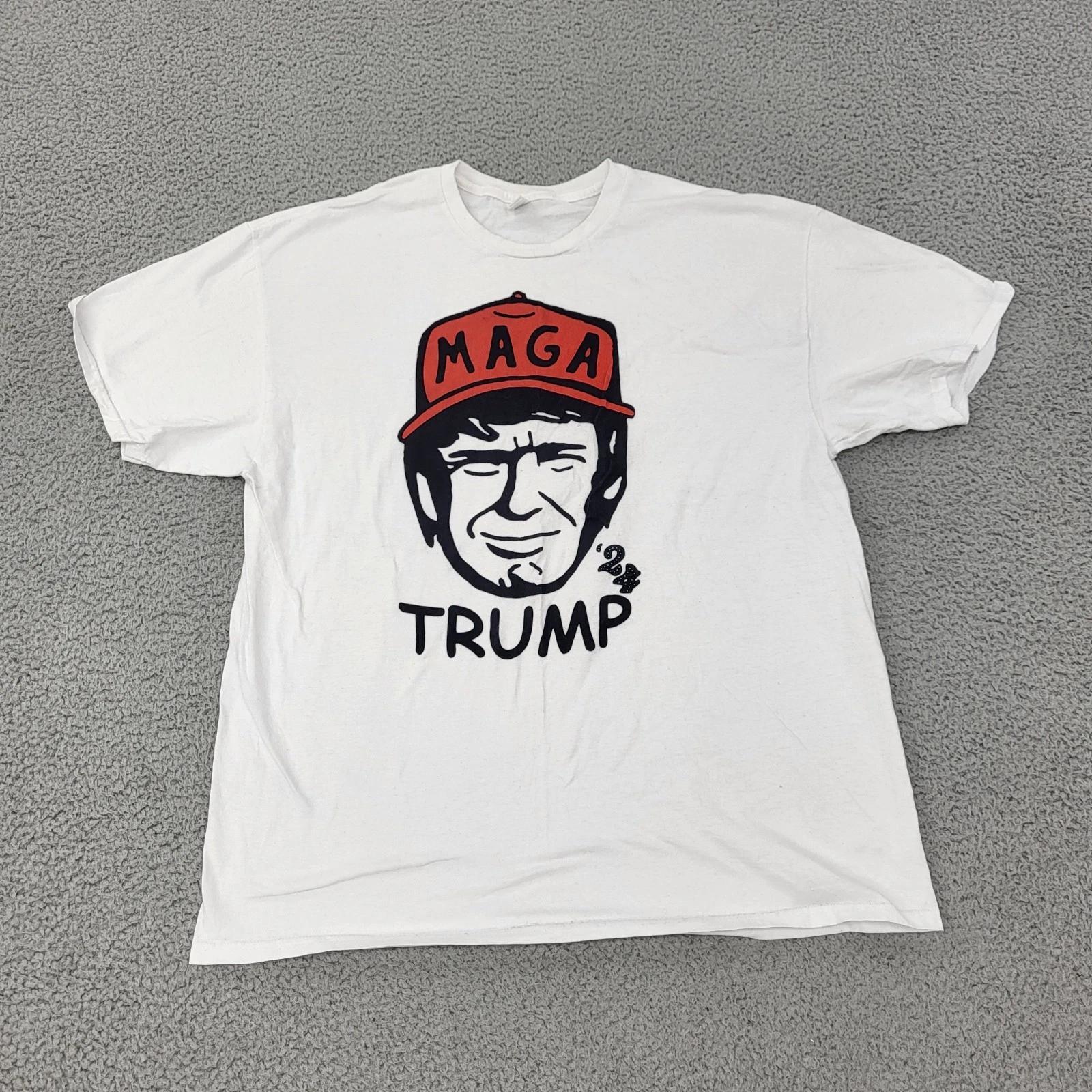 

Trump MAGA Shirt Mens XL White 2024 Graphic Short Sleeve 4XL