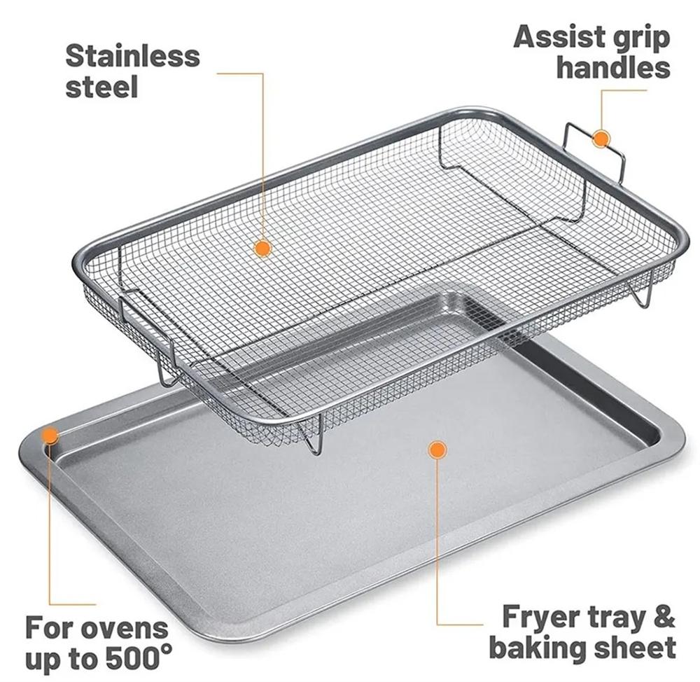 Backblech Öl Braten Backform Antihaft-Chips Korb Backform Grill Mesh Küchenhelfer
