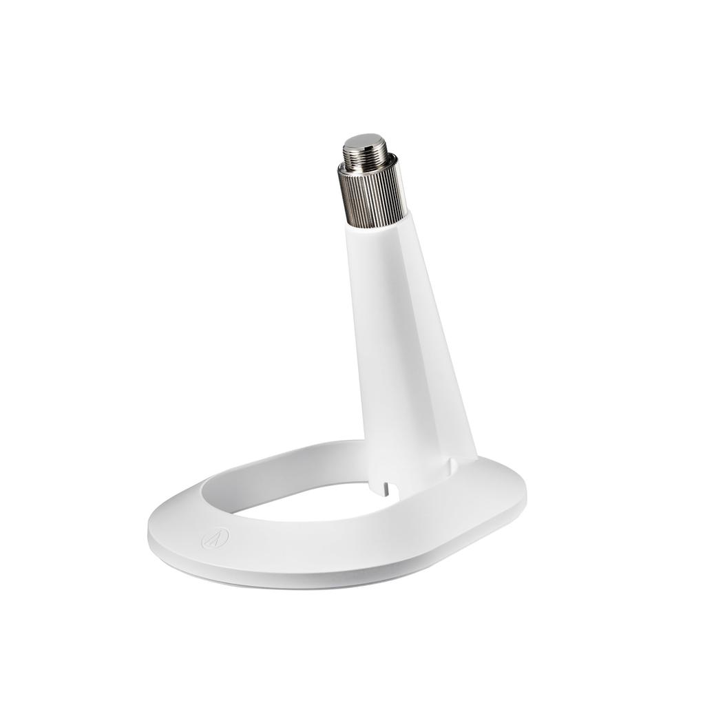 Audio-Technica AT8703 WH Microphone Stand (Desktop/Tabletop) – Adjustable Angle – White