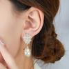 Pendant Crystal Stud Earrings Elegant Vintage Long Earrings Rhinestone Drop Earrings  Girls Gift