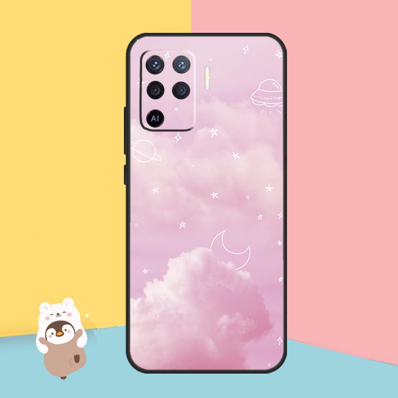 Pastelově růžový kryt pro OPPO Find X5 X3 Lite Pro A15 A16 A52 A72 A5 A9 A31 A53 A83 A93 A54 A74 A94