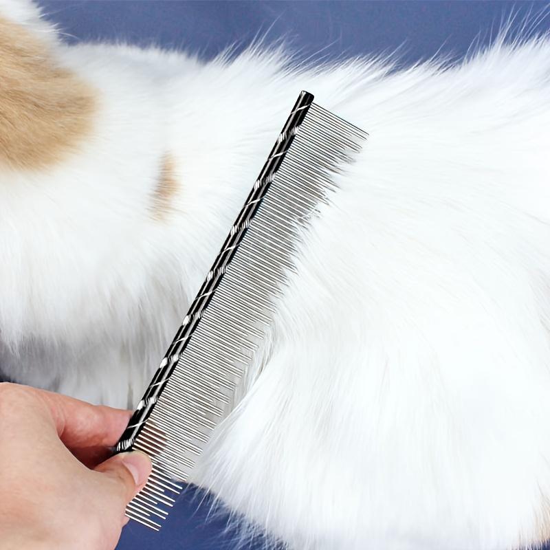 1pc Professional Pet Dematting Comb with Long & Short Teeth for Dogs,Cats -Knot & Loose Hair Removal,Lightweight & Portable