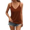 Women's Summer Sleeveless Lace Trim V-Neck Casual Tank Top Lightweight, Breathable, Perfect for Warm Outings