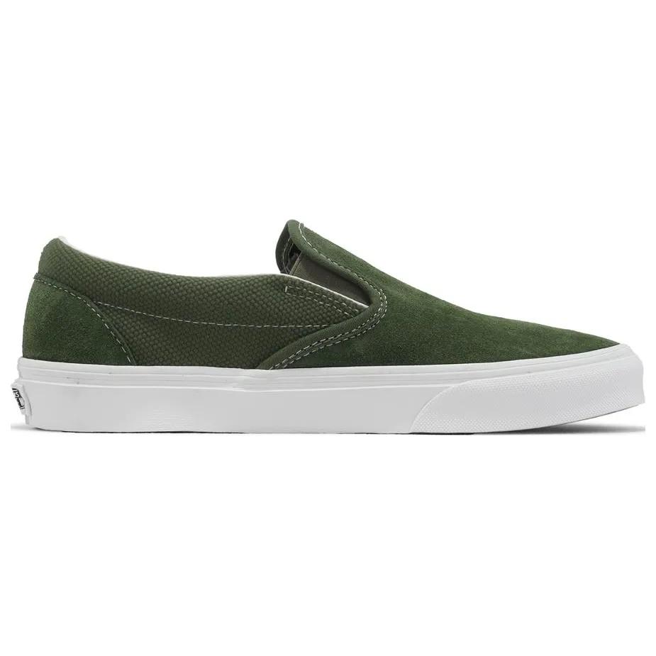 Vans Classic Slip- 'Textured Chive Green' (Unisex) Textured Chive Skate Shoes VN0A7Q5DE02