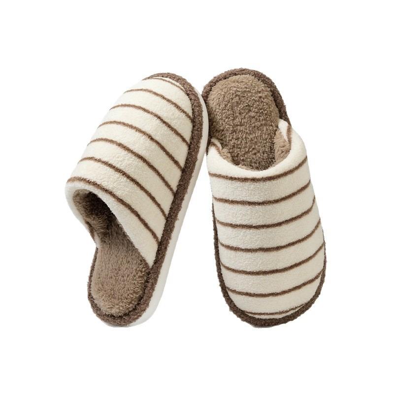 Home Shoes, Anti-slip Plush Slippers, Simple Fleece Anti-slip Cotton