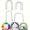 New Heavy-Duty Metal Garden Arch Adjustable Height/Width Sturdy Steel Frame Easy Install for Roses Climbing Plants Balloons