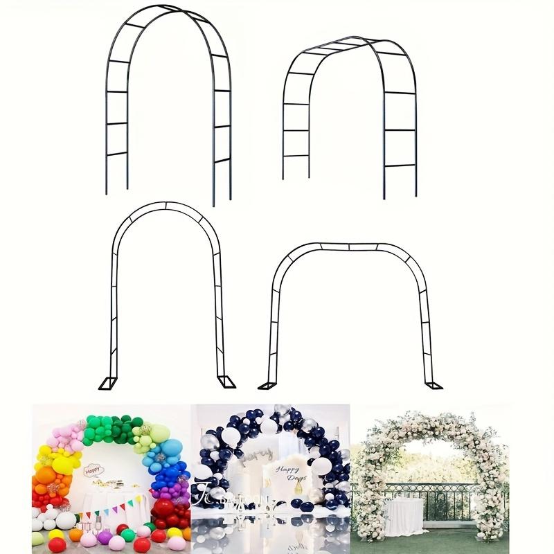 New Heavy-Duty Metal Garden Arch Adjustable Height/Width Sturdy Steel Frame Easy Install for Roses Climbing Plants Balloons