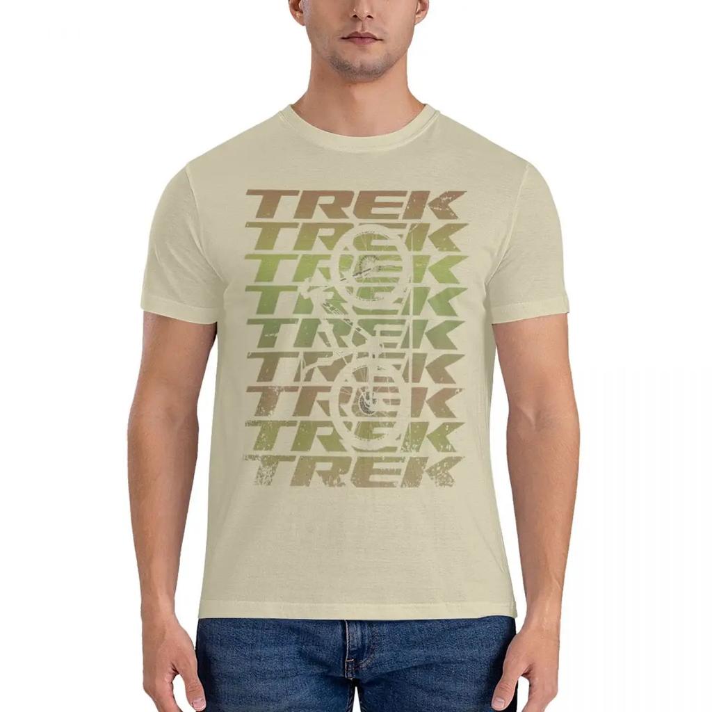 Crew Neck Bicycle Tees Short Sleeve Clothing Summer Vintage Funny Super Caliber T-Trek T Shirt for Men Cotton Fashion T-Shirt