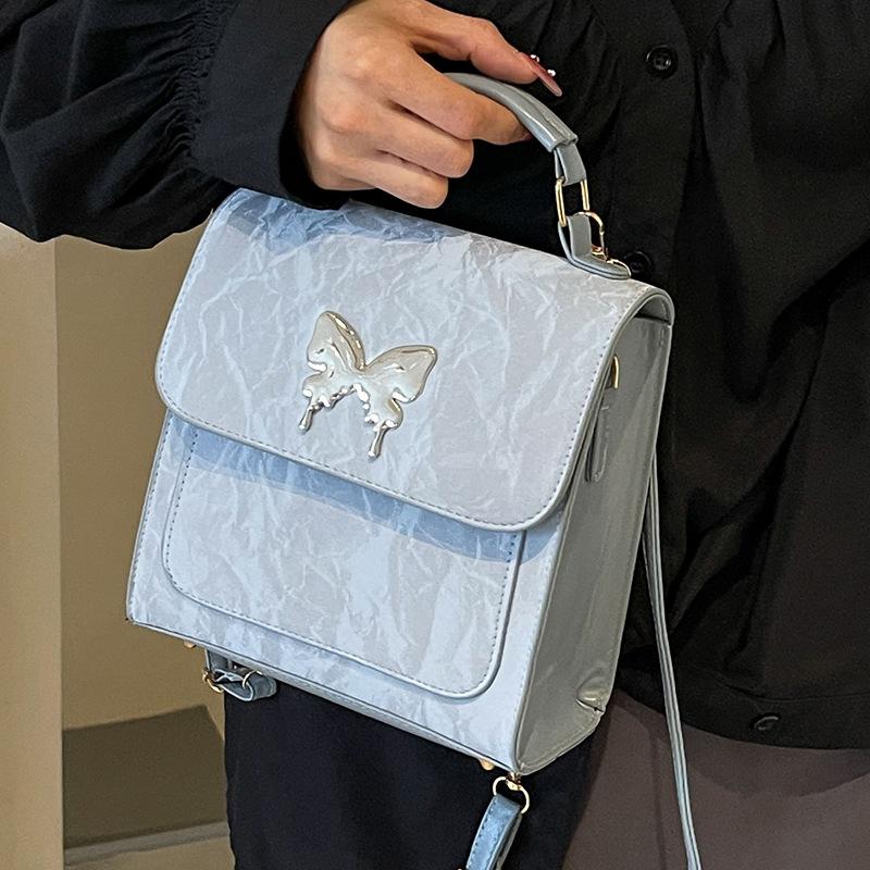 

Премиальный нишевый женский рюкзак, женская новая сумка-мессенджер 2025, женская зарубежная универсальная одноплечевая сумка-тоут синий