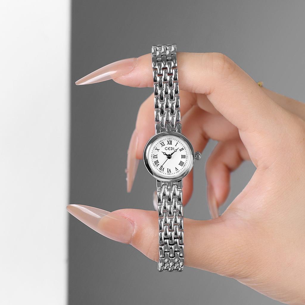 Small And Exquisite Retro Roman Temperament Steel Belt Women'S Watch Niche High-Value Waterproof Quartz Watch