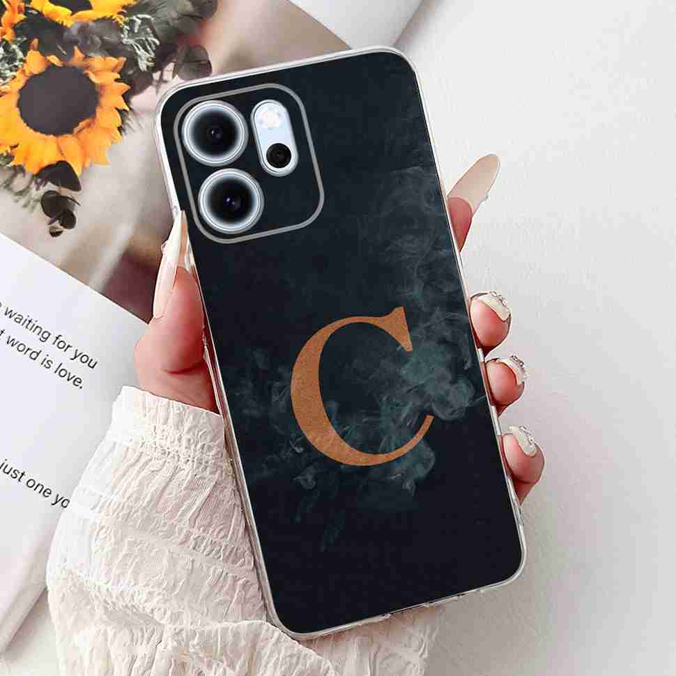 For Oppo Reno14 F 5G 6.57" Case Popular Design Letters A-Z Crown TPU Soft Silicone Cover For Oppo Reno 14F CPH2743 Phone Casing