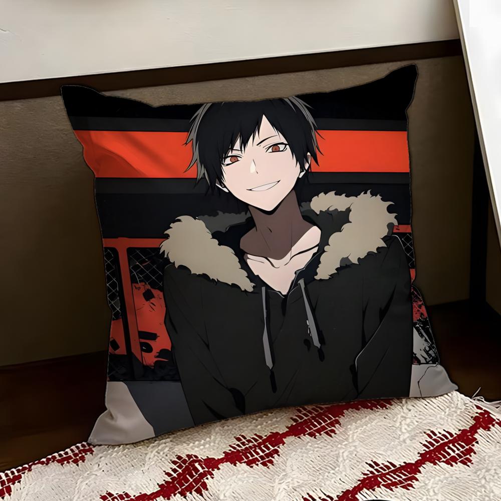 DDurarara Anime Cushion Cover Reversible Soft Durable Pillow Cover Home Car MultiScene Use for Daily Comfort