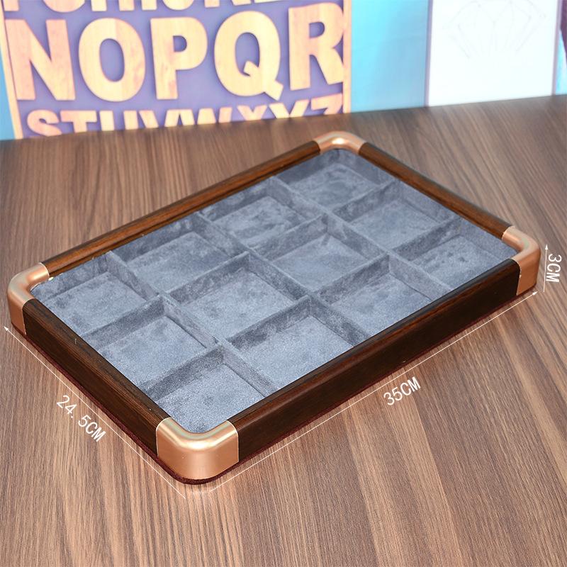 Solid Wood Jewelry Storage Tray Walnut Storage Box Jewelry Store Home Rings Necklaces Bracelets Organizer Family Store Display
