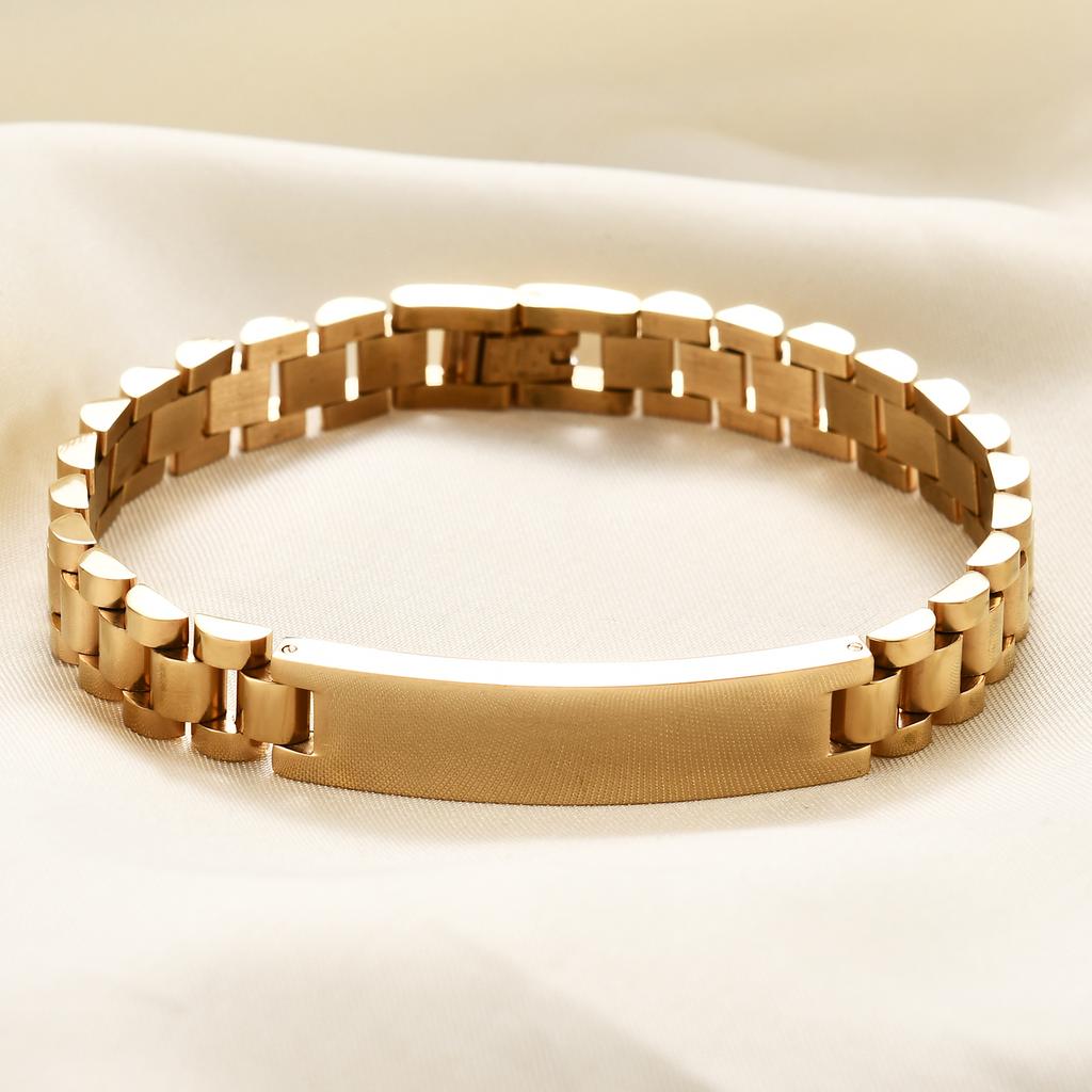 New Fashion Watch Chain 10mm Smooth Titanium Steel Bracelet for Men Customizable Personalized Male Gentleman Business Gift