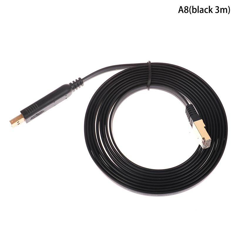 1Pc 1/1.51.8/3M USB To RJ45 For Cisco USB Console Cable Debug Line For Cisco H3C HP Arba 9306 Huawei Router Rollover Console