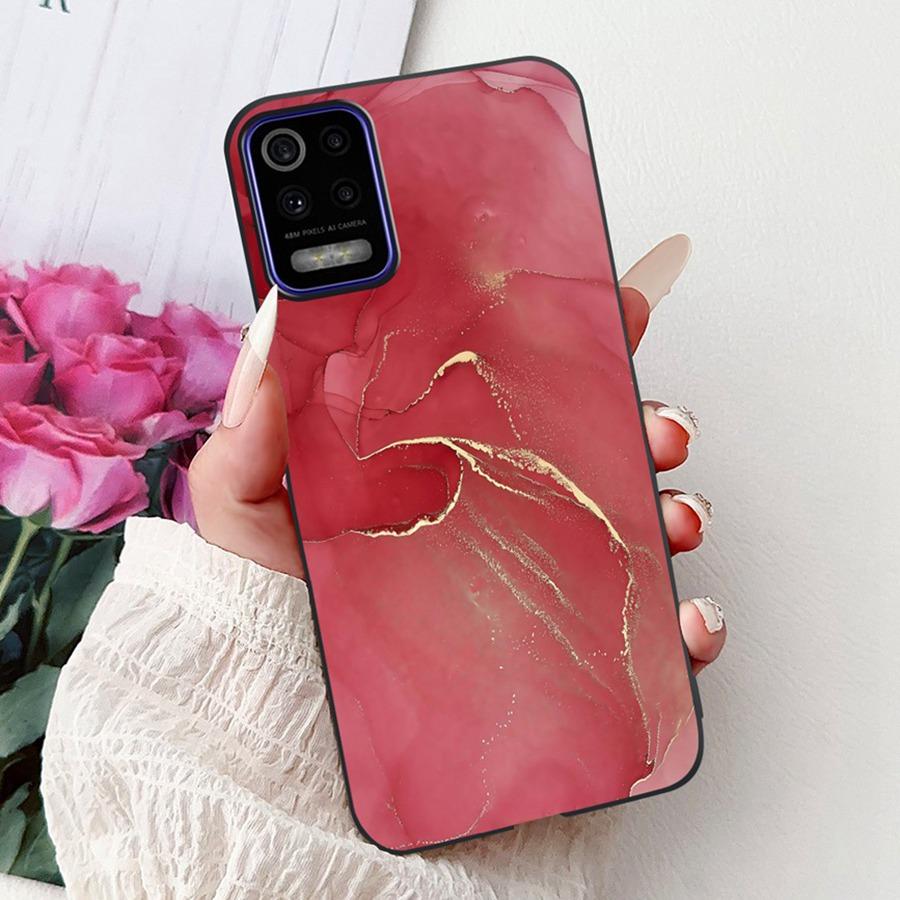 For LG K52 K62 2020 Case Silicone Soft Back Cover For LGK52 K 62 2020 Fashion flower Phone Case Shockproof Protective Bumper