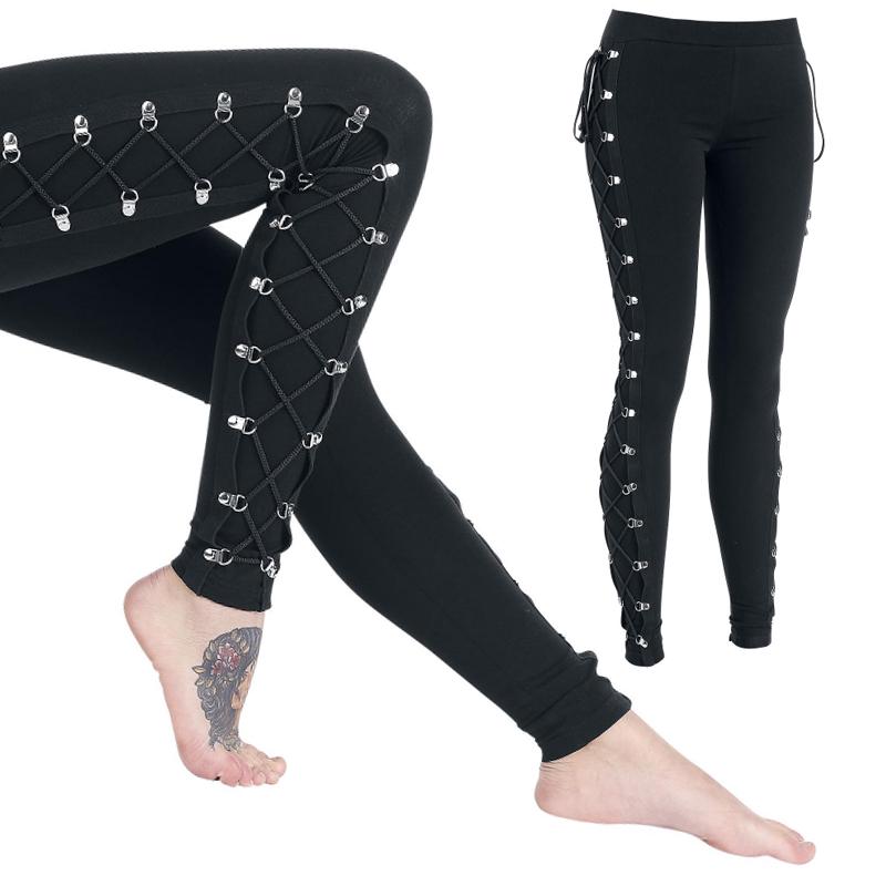 Women Fashion Bandage Pants Fitness Sports Skinny Leggings Slim Pants