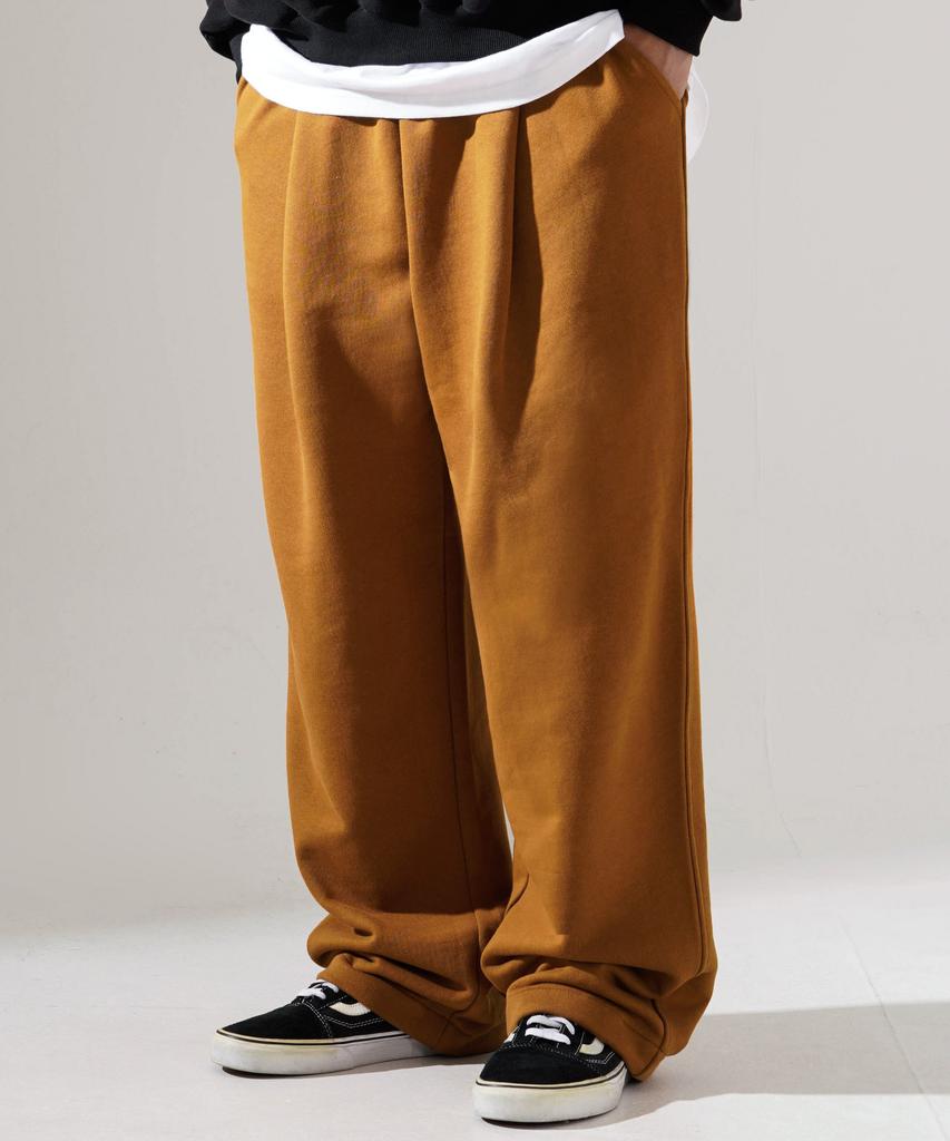 FP142 Daily Core One-Pleat Sweatpants Camel Brown Khlp1429