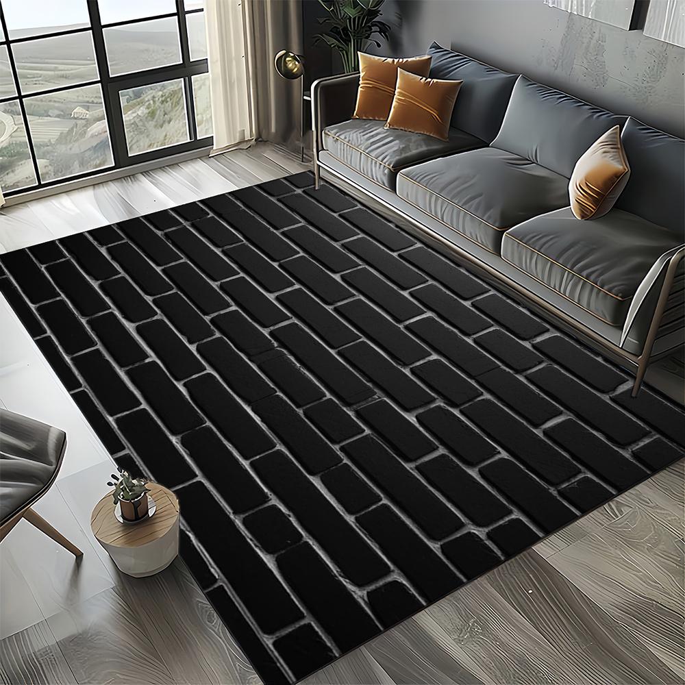 2025 New Style Brick Stone Building Wall Originality Rug Carpet for Living Room Bedroom Home Decor,kid Non-slip for Sofa Doormat