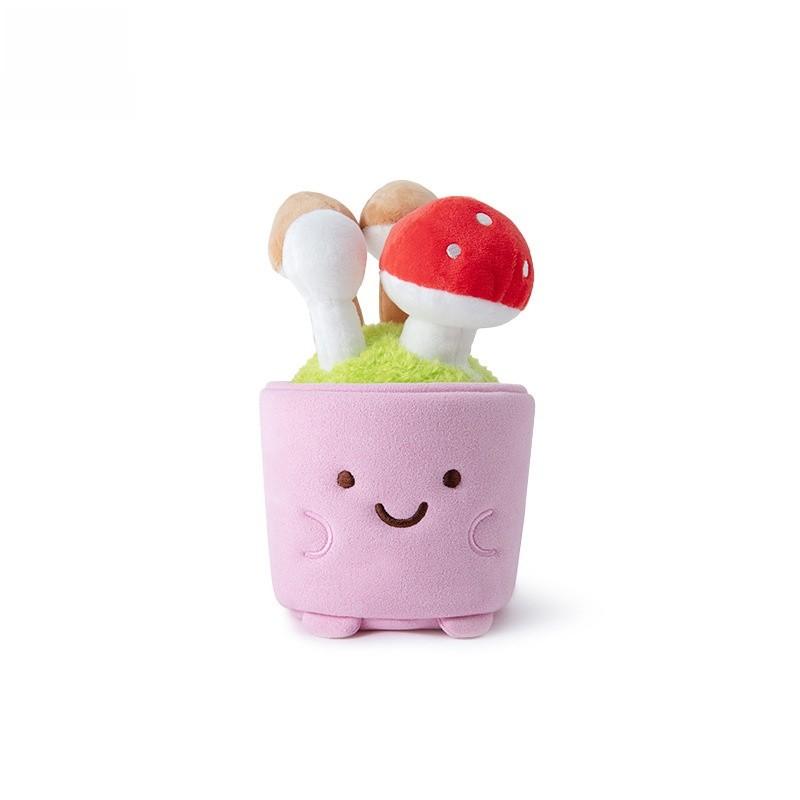Toy Plush Short Mushroom Forest Plant Pot Lucky Grass Gift Girls Home Decoration