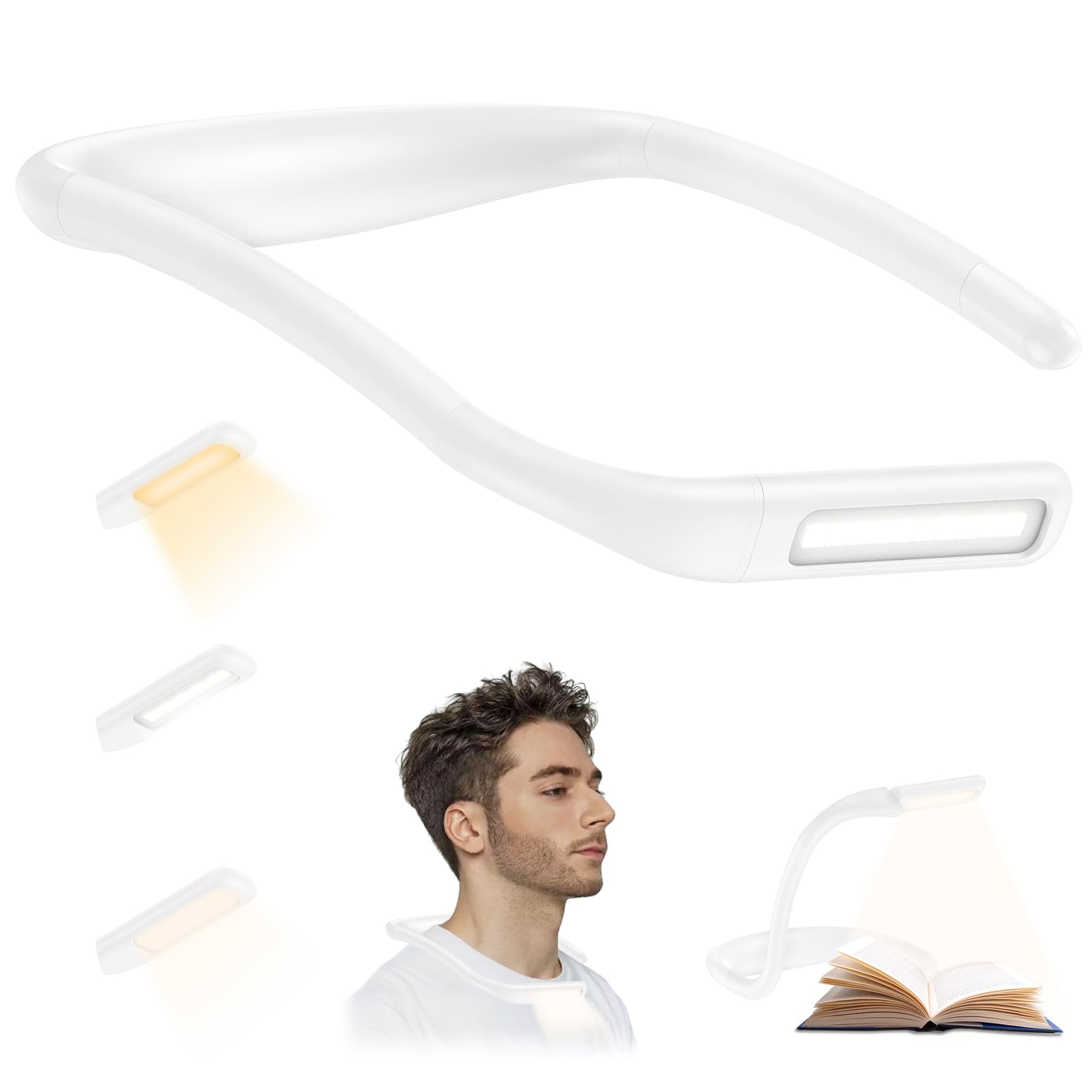 

Flexible LED Reading Light, Book Light, Desk Lamp, Neck Lamp, Rechargeable USB-C, Portable, 3 Light Modes, Stepless Dimming, Adjustable Angle, 80