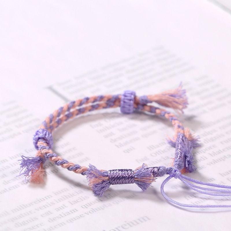 

Мультяшный тряпичный браслет плетеный ремешок модный милый подарок подругам плетеная веревка песочное золото аксессуары Lapupu ручные украшения Cotton four braid (purple) semi-finished products