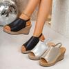 Low Heel Fish-mouthed Sandals - New Trendy Thick-soled Single-strap High-heeled Women's Shoes