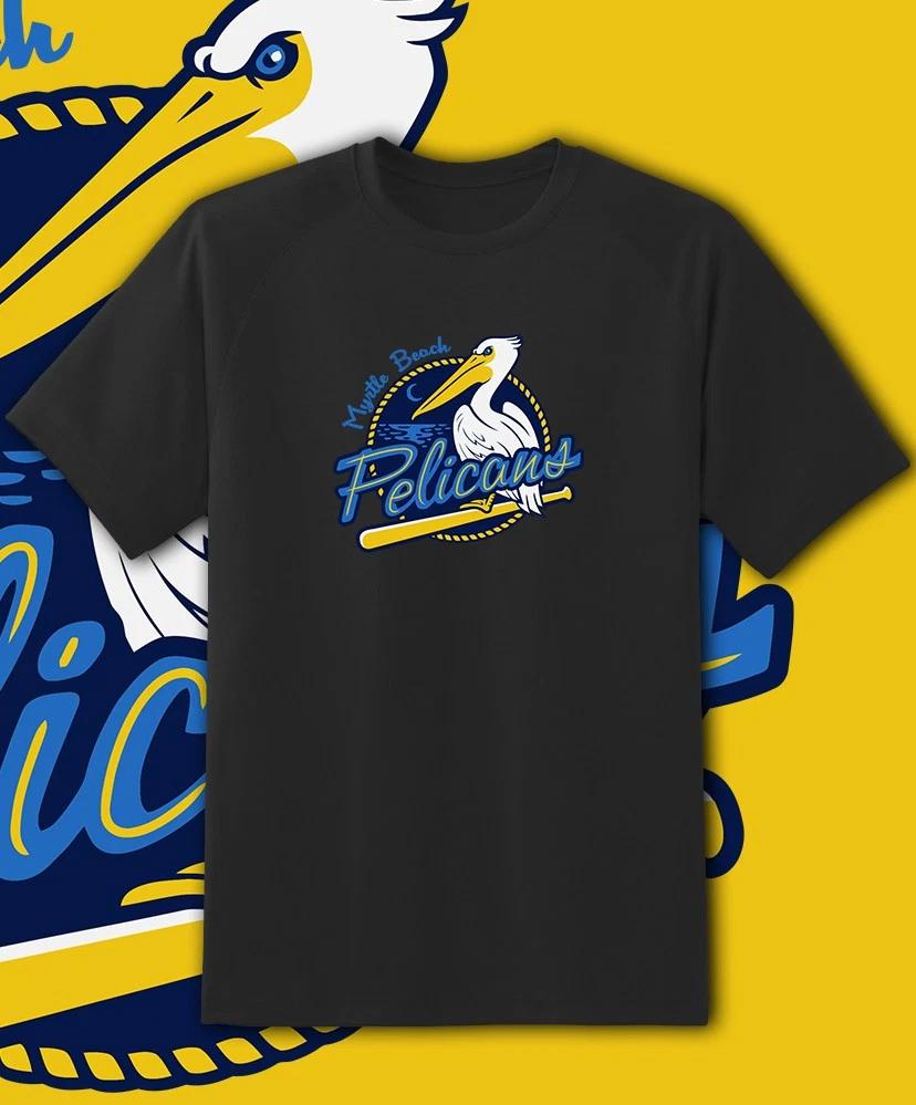 

Myrtle Beach Pelicans Milb Team Logo 100% Cotton T-shirt Mens Tees Top Youth M - Adult 6XL Fast Ship! XL