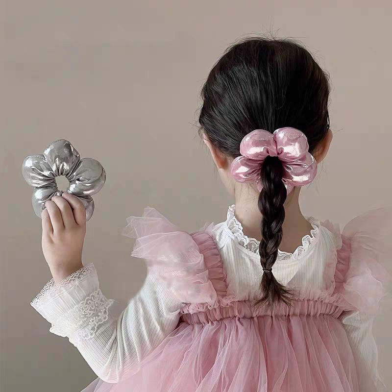 Korean Creative Exaggerated Flower Scrunchie Headdress Women Girl Trendy Design Elastic Hair Band Vacation Hair Accessories