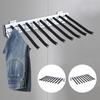 Household Pull Out Wardrobe Trouser Rack 9 Scarf Holder Hanger Rail Wall Mounted Extendable Trousers Hanger Black