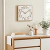 Digits oak wall clock 50cm white