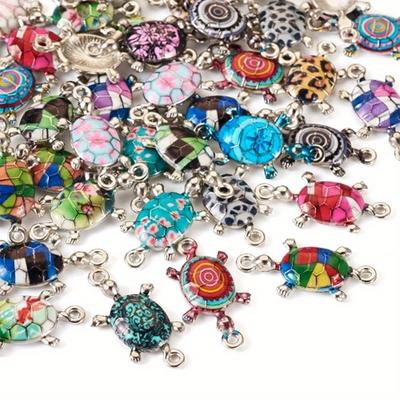 10/30/50pcs Alloy Material Turtle Pendant Pet Earrings Necklace Bracelet Jewelry Making DIY Bracelet Necklace Earrings Pendant Accessories