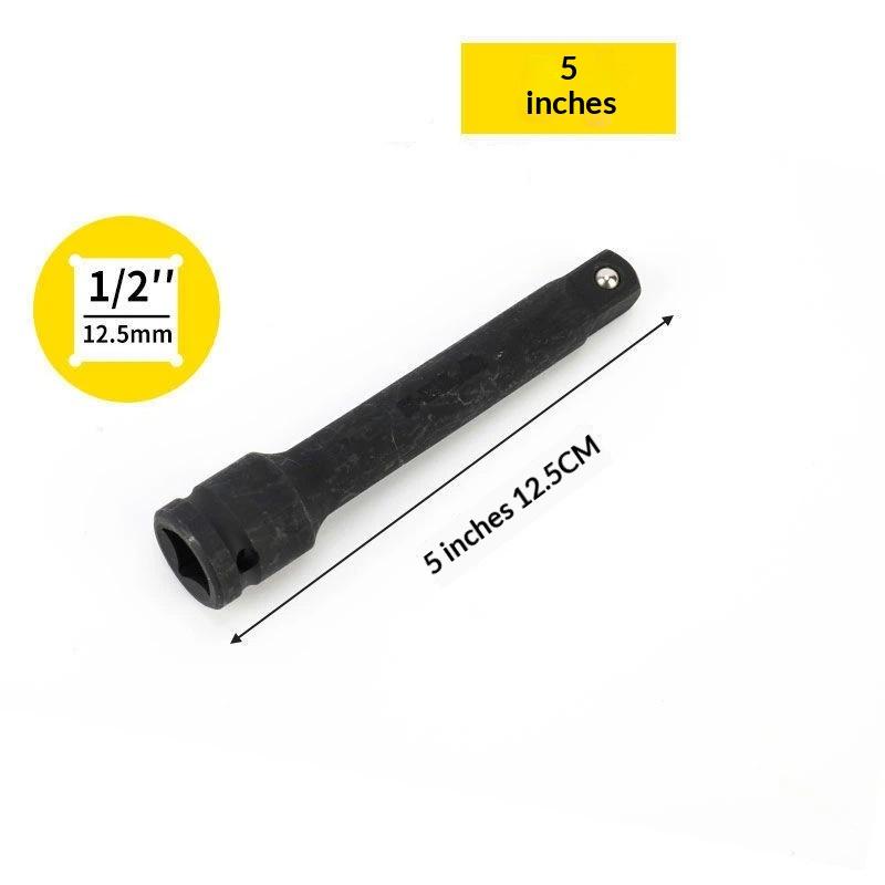 1Pcs 75/125/250Mm 1/2" Drive Impact Extension Bar Pneumatic Sleeve Extension Rod Electric Wrench Socket Tools