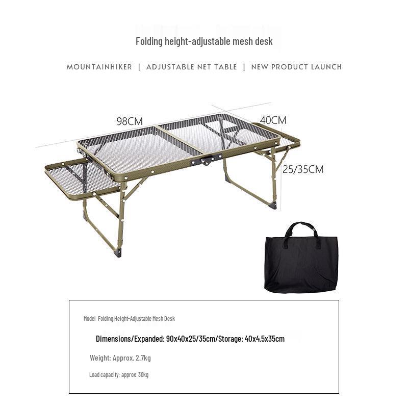 Mountain Guest 7040: Portable Foldable Camping Table with High Load Capacity and Lightweight Design