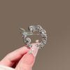 Delicate rhinestone ocean fishtail brooch, high-end women's light luxury pin, anti-light corsage, clothes accessories