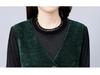 2026 Fall/Winter Elegant Versatile Long-Sleeve Faux Two-Piece Slimming Mid-Length Skirt