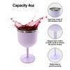 1Pc, 4oz High Aesthetic Value Water Cup With A Tall Handle, 304 Stainless Steel Inner Lining, Transparent Lid, Available In Multiple Colors, Suitable