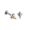 Stainless Steel Flat Back Stud Crystal Cone Cartilage Earring Gifts Piercing Stud  Ear Piercing