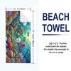 Underwater Artbig Fish Art Print Beach Towel, Large Soft Quick Dry Towel for Beach Camping Swimming
